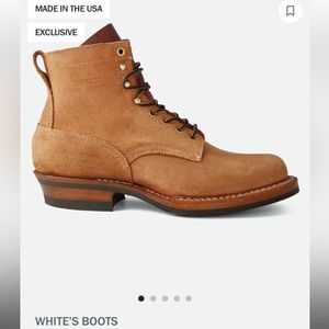 NIB WHITE'S BOOTS
350 Cruiser
 in Red Dog Roughout   Size 9.5   Width D